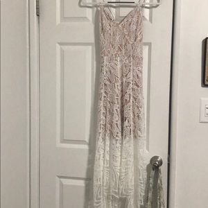 White love open back dress!